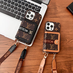 Lou GG Card Holder Chain iPhone Case - Bestocase