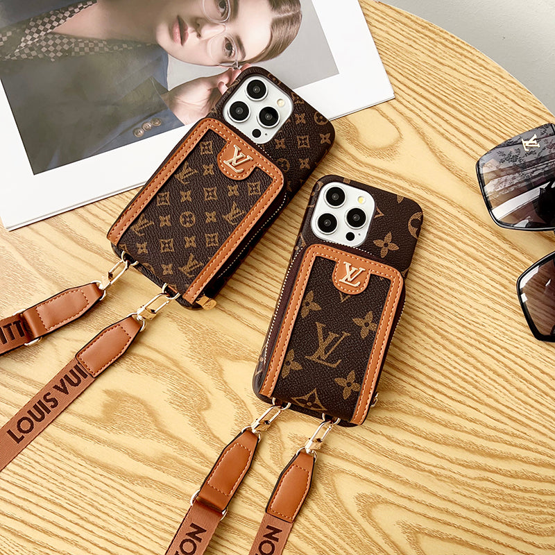 Lou GG Card Holder Chain iPhone Case - Bestocase