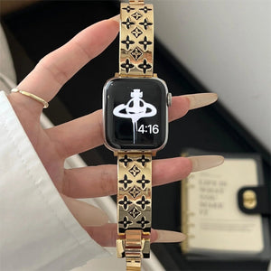 EMBOSSED METAL APPLE WATCH STRAP - Bestocase