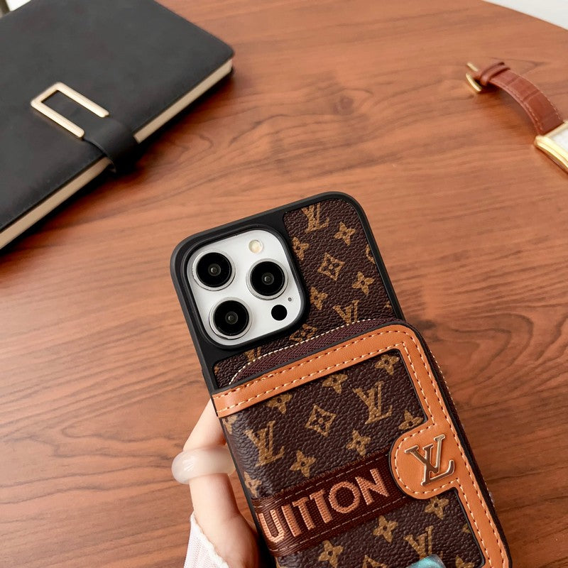 Lou GG Card Holder Chain iPhone Case