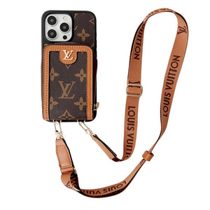 Lou GG Card Holder Chain iPhone Case - Bestocase
