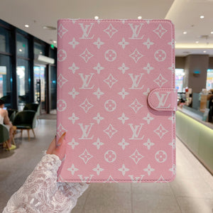 Elegant Monogram Canvas Flip Cover Apple iPad Protective Leather Case - Bestocase