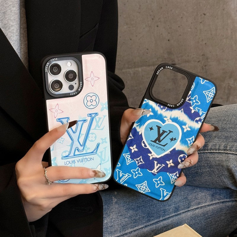 Lou Blue Leather iPhone Case - Bestocase