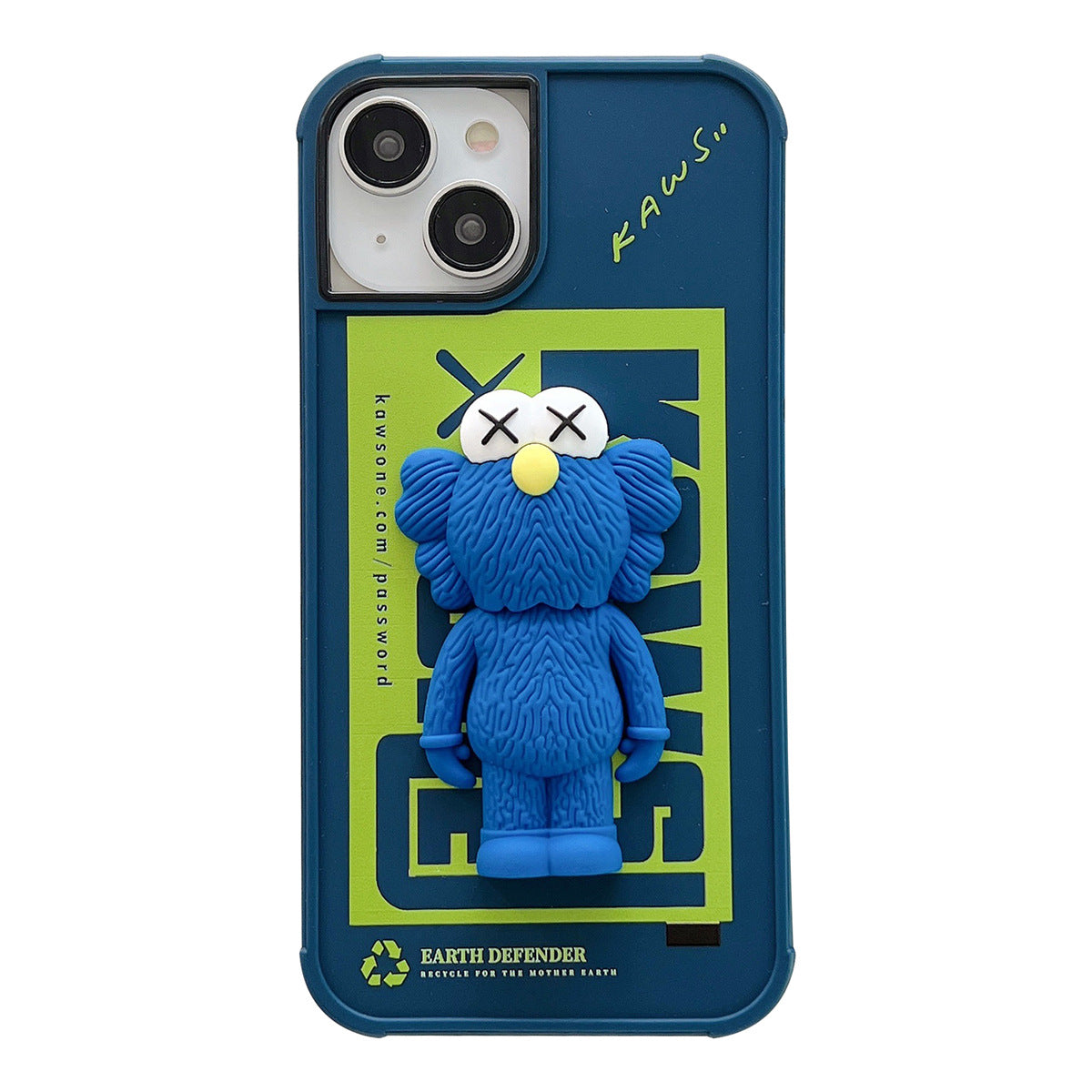 Standing Doll x Blue x Green iPhone Case - Bestocase