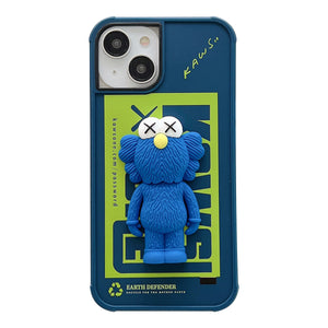 Standing Doll x Blue x Green iPhone Case - Bestocase