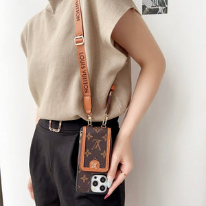 Lou GG Card Holder Chain iPhone Case - Bestocase