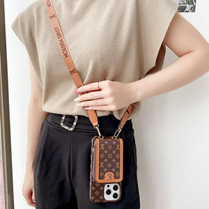 Lou GG Card Holder Chain iPhone Case - Bestocase