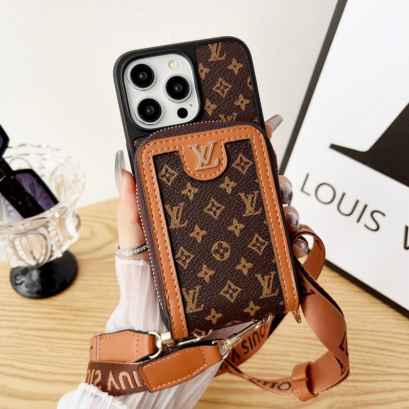 Lou GG Card Holder Chain iPhone Case - Bestocase