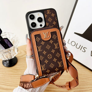 Lou GG Card Holder Chain iPhone Case - Bestocase