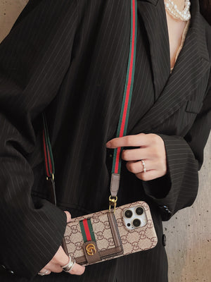 GG Card Bag Crossbody iPhone Case - Bestocase