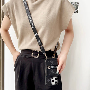 Lou GG Card Holder Chain iPhone Case - Bestocase