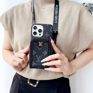 Lou GG Card Holder Chain iPhone Case - Bestocase
