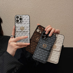 MK Card Bag Gold iPhone Case - Bestocase