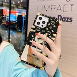 Rhinestone Square Galaxy Case For Samsung