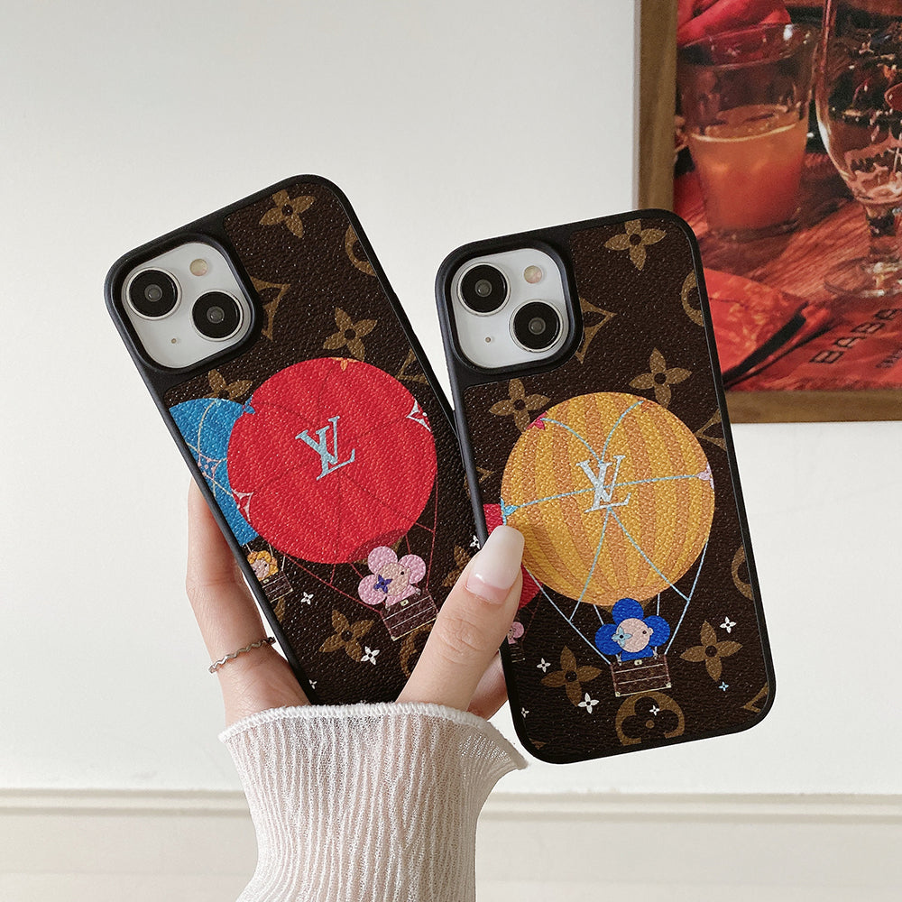 Lou Balloon & Heart Leather iPhone Case - Bestocase