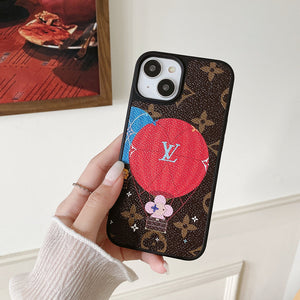 Lou Balloon & Heart Leather iPhone Case - Bestocase