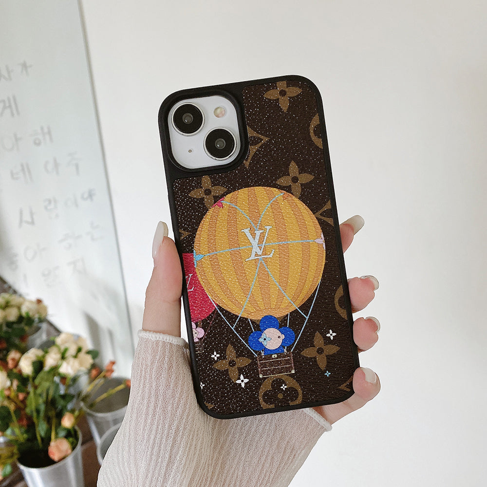 Lou Balloon & Heart Leather iPhone Case - Bestocase