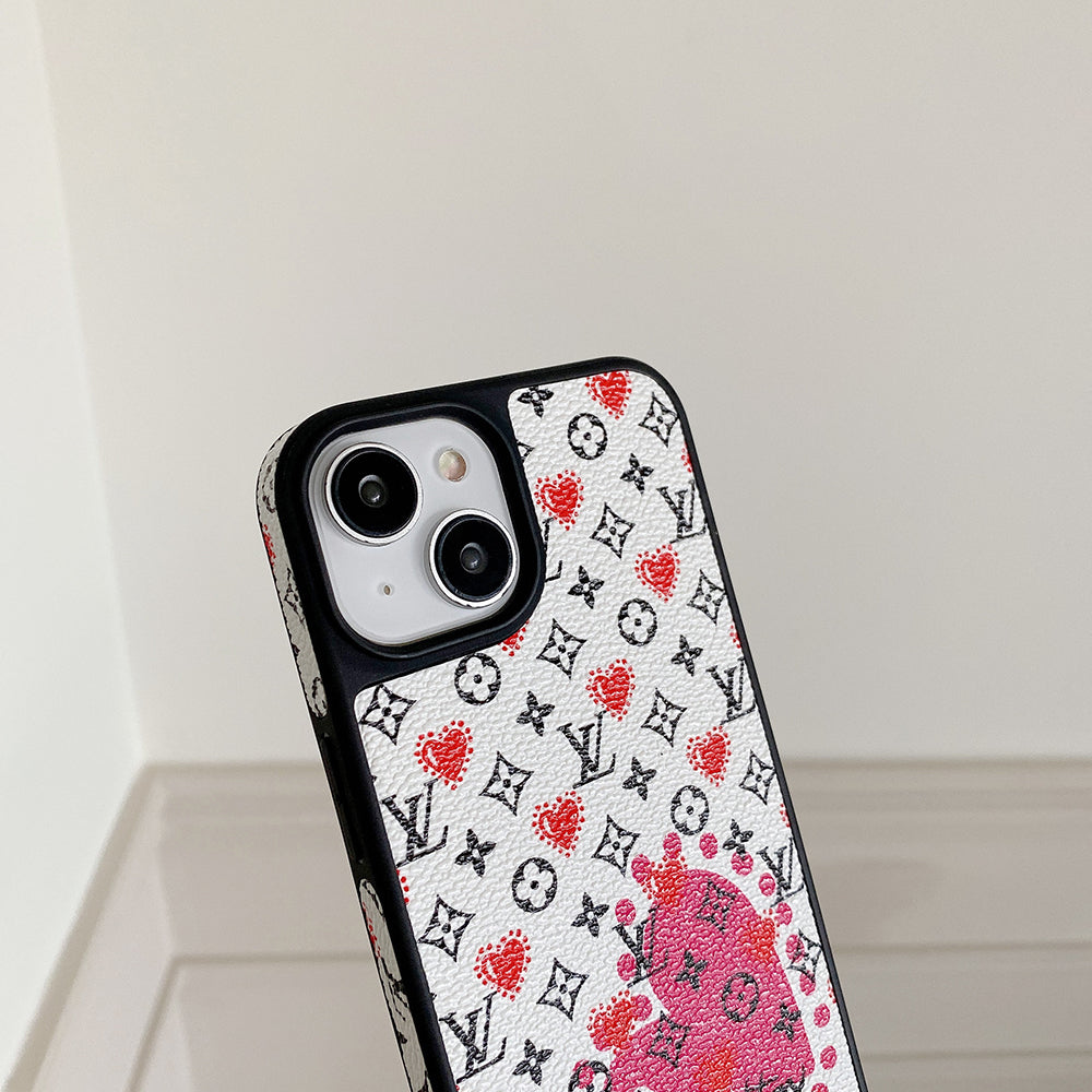 Lou Balloon & Heart Leather iPhone Case - Bestocase