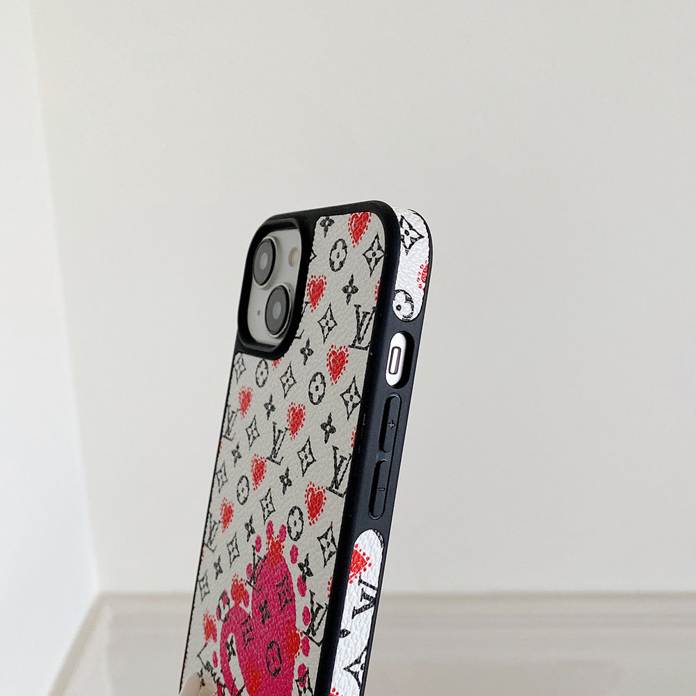 Lou Balloon & Heart Leather iPhone Case - Bestocase