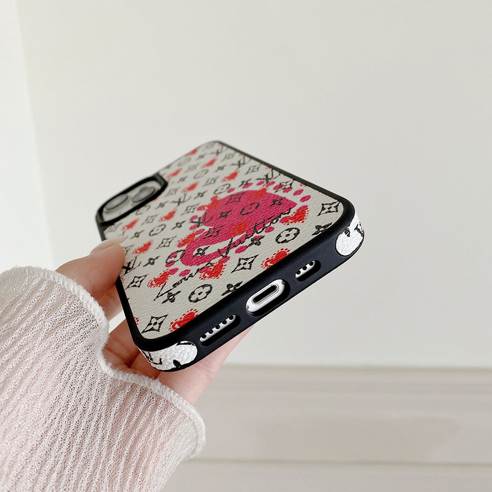 Lou Balloon & Heart Leather iPhone Case - Bestocase