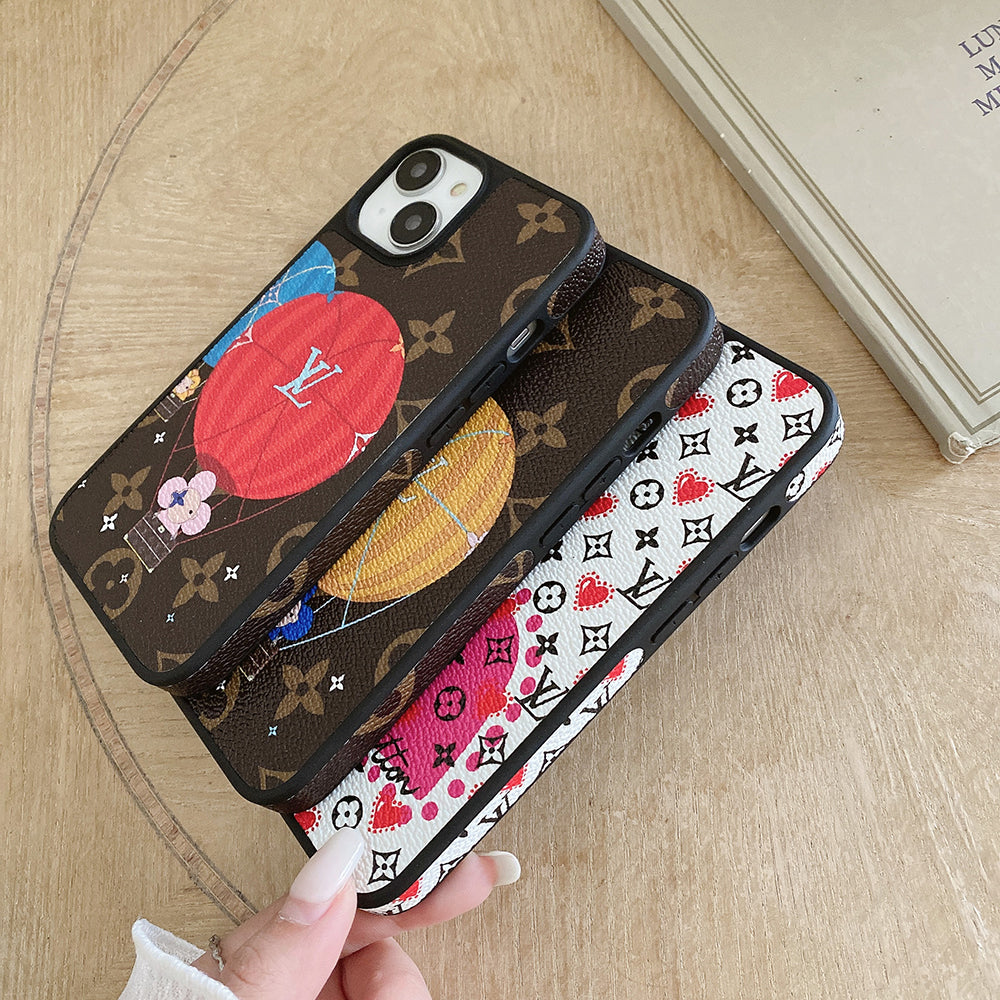 Lou Balloon & Heart Leather iPhone Case - Bestocase