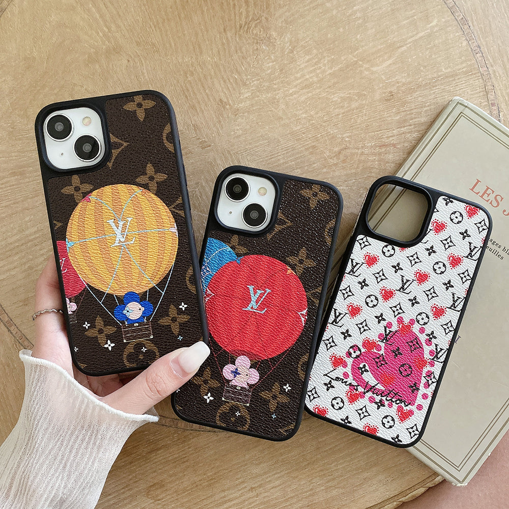 Lou Balloon & Heart Leather iPhone Case - Bestocase