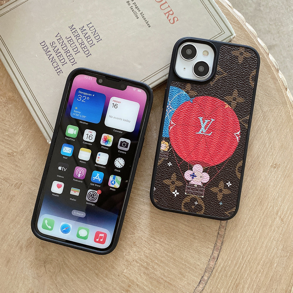 Lou Balloon & Heart Leather iPhone Case - Bestocase