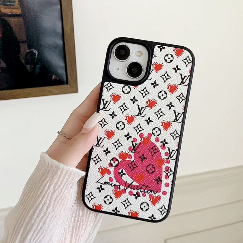 Lou Balloon & Heart Leather iPhone Case - Bestocase