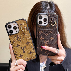 Lou Card Holder Leather iPhone Case - Bestocase