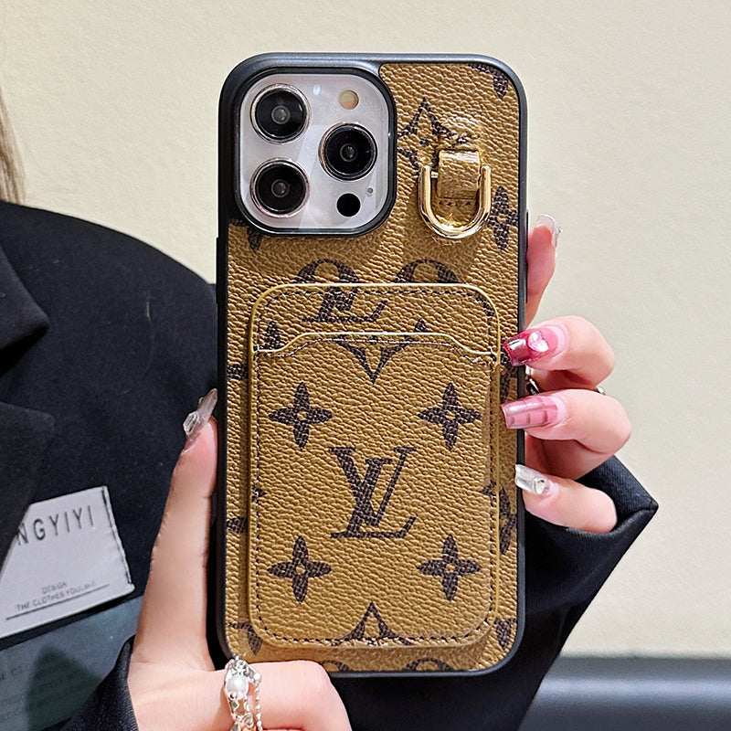 Lou Card Holder Leather iPhone Case - Bestocase
