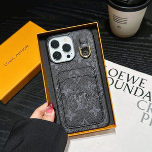 Lou Card Holder Leather iPhone Case - Bestocase