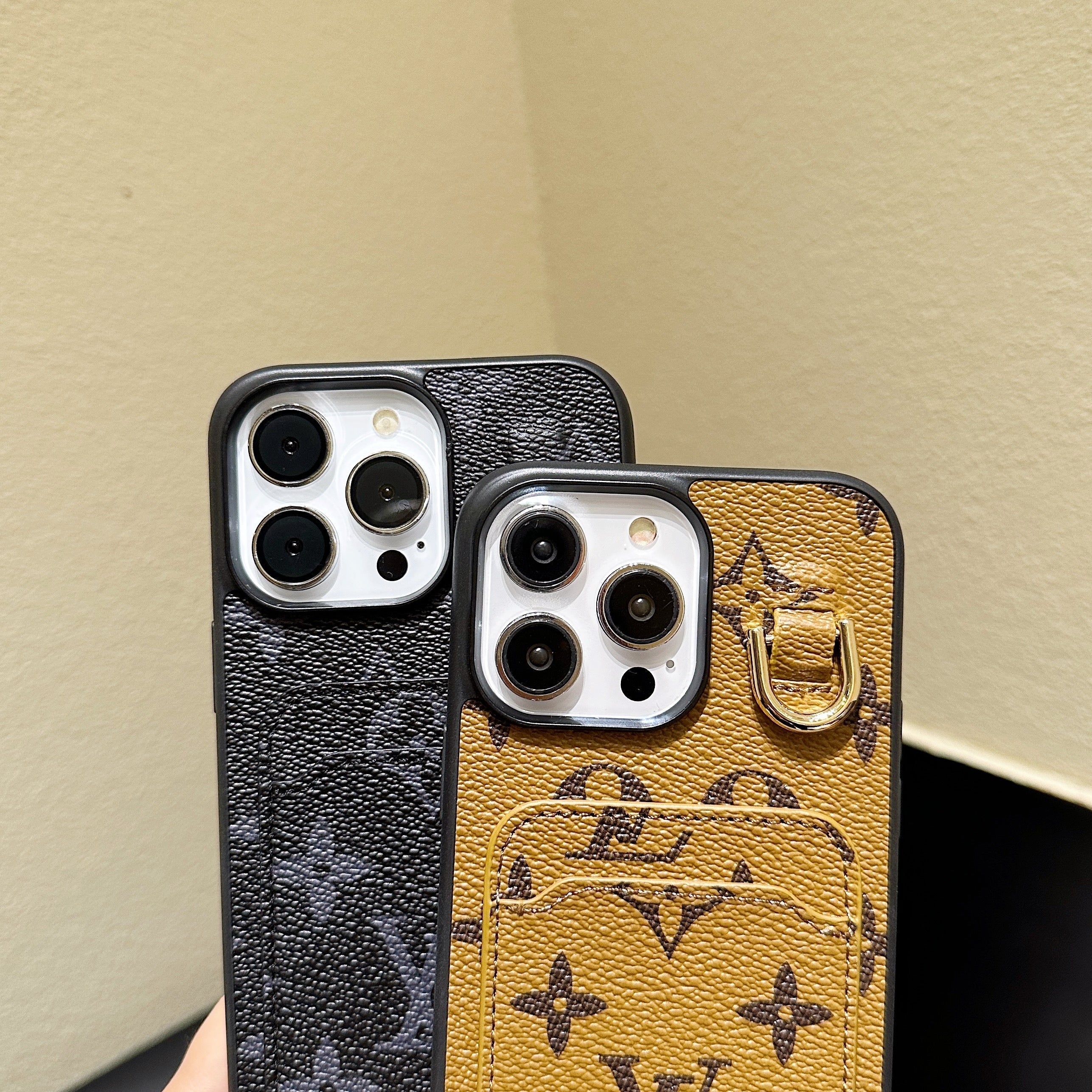 Lou Card Holder Leather iPhone Case - Bestocase