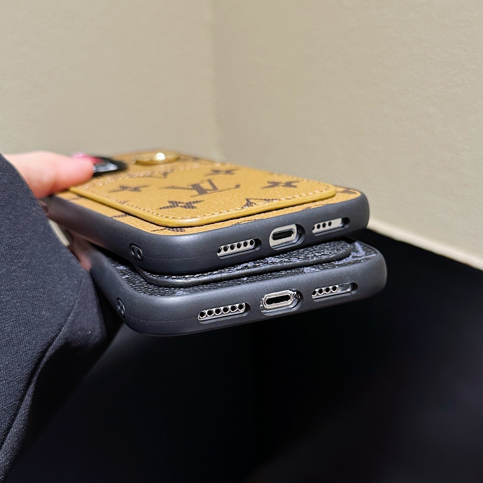 Lou Card Holder Leather iPhone Case - Bestocase