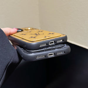 Lou Card Holder Leather iPhone Case - Bestocase