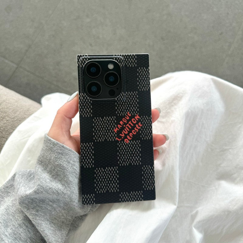 Lou Black & White Sqaure iPhone Case - Bestocase