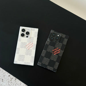 Lou Black & White Sqaure iPhone Case - Bestocase