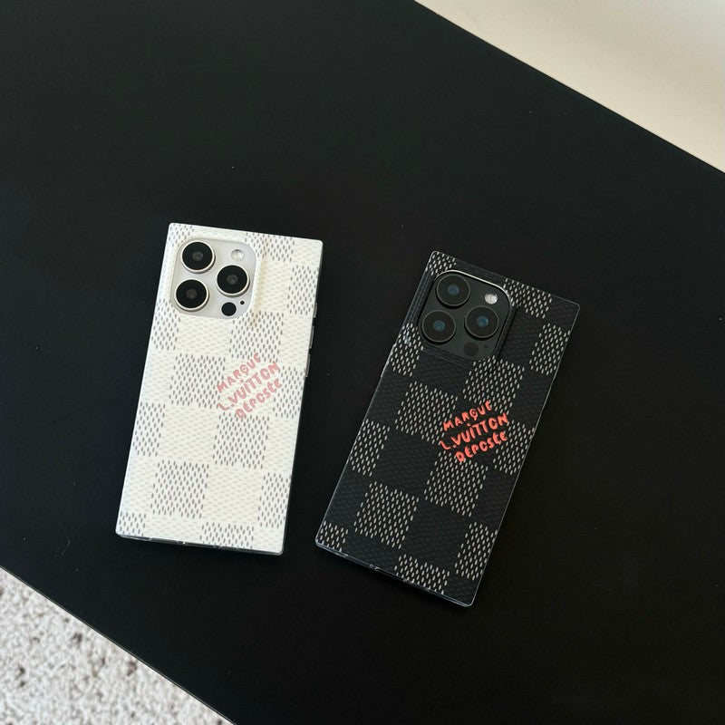 Lou Black & White Sqaure iPhone Case - Bestocase