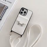 H Card Bag Leather Crossbody iPhone Case - Bestocase