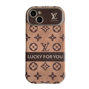 Lou Brown & Black Classic Leather iPhone Case - Bestocase