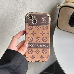 Lou Brown & Black Classic Leather iPhone Case - Bestocase