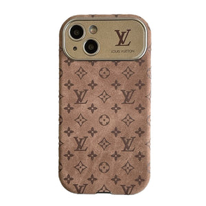 Lou Brown & Black Classic Leather iPhone Case - Bestocase