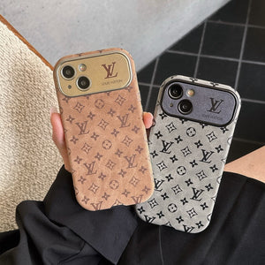 Lou Brown & Black Classic Leather iPhone Case - Bestocase
