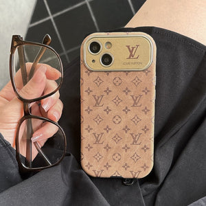 Lou Brown & Black Classic Leather iPhone Case - Bestocase