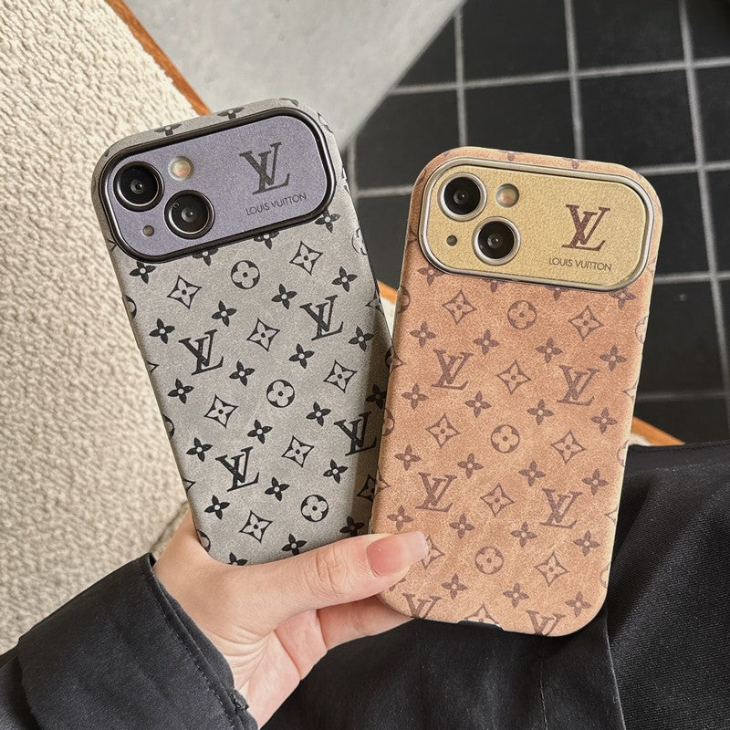 Lou Brown & Black Classic Leather iPhone Case - Bestocase