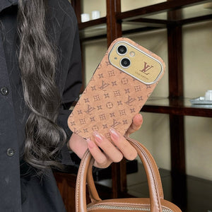Lou Brown & Black Classic Leather iPhone Case - Bestocase