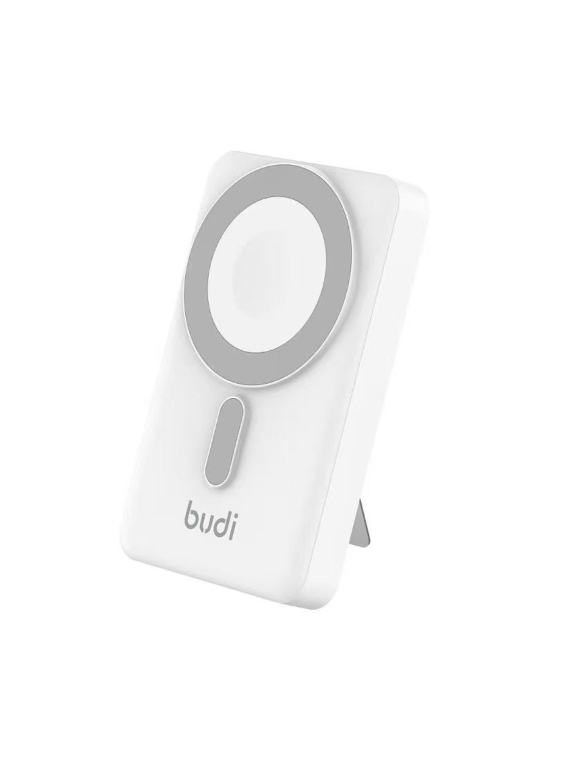 Compact Wireless Charging Power Bank – Fast & Portable for Phones, AirPods & Watches