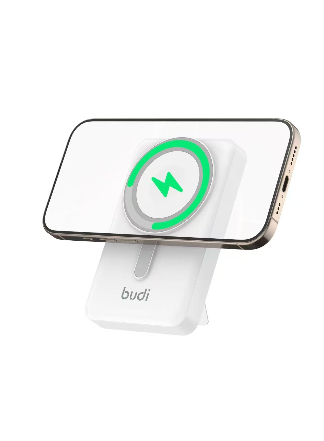 Compact Wireless Charging Power Bank – Fast & Portable for Phones, AirPods & Watches