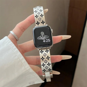 EMBOSSED METAL APPLE WATCH STRAP - Bestocase