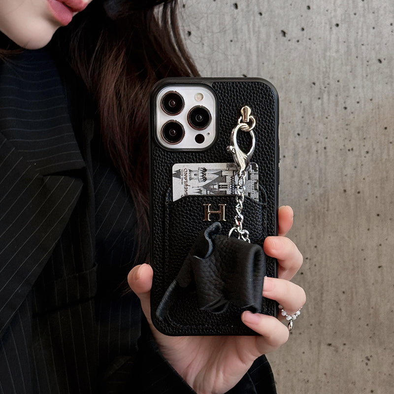 H Card Holder Leather Pendant iPhone Case mysite