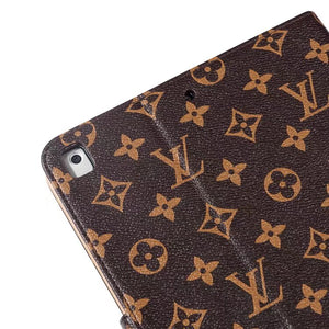 Luxury Canvas Monogram Leather Fresh Summer Theme Pattern Apple iPad case Black - Bestocase